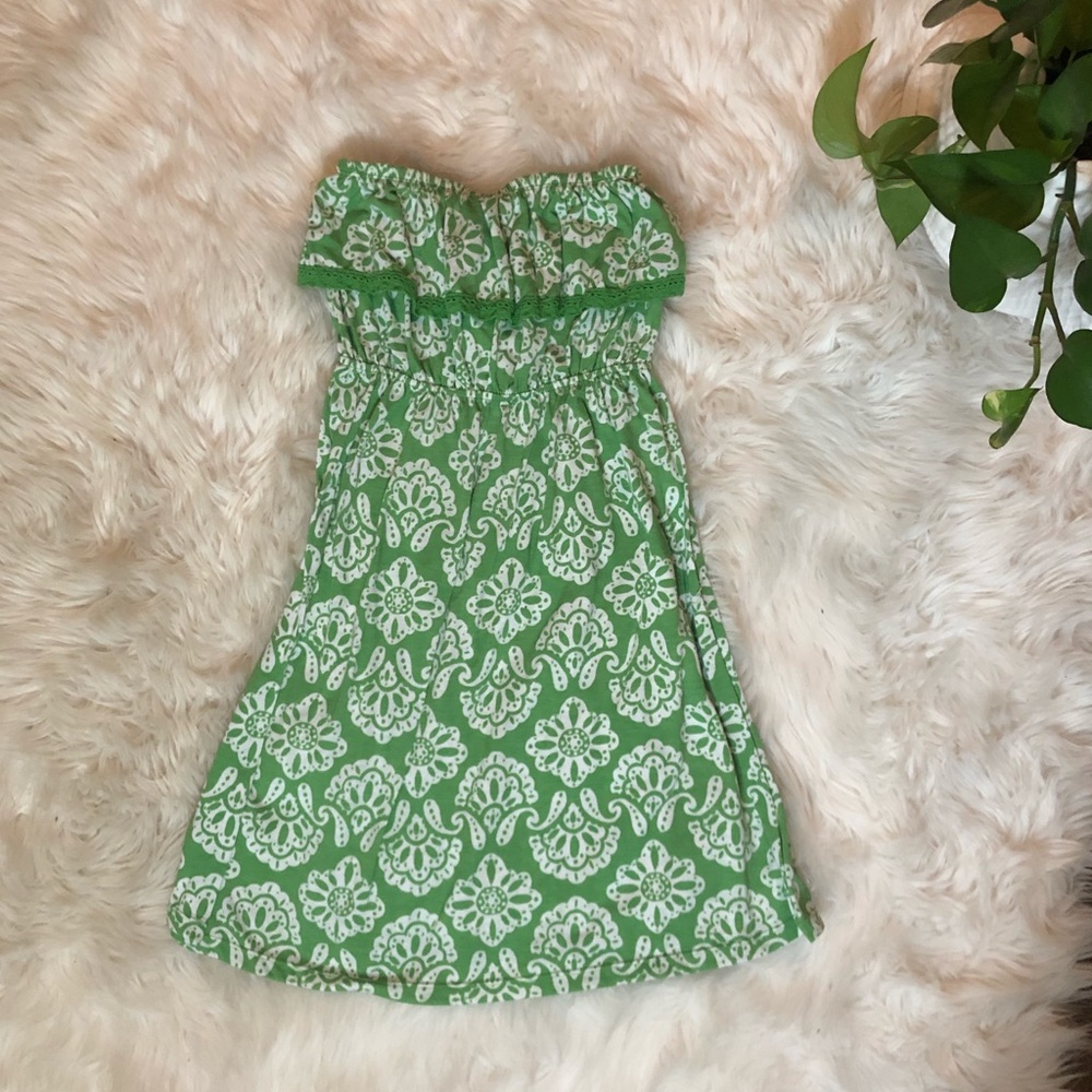 Green Paisley Print Sun Dress